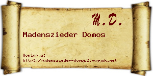 Madenszieder Domos névjegykártya